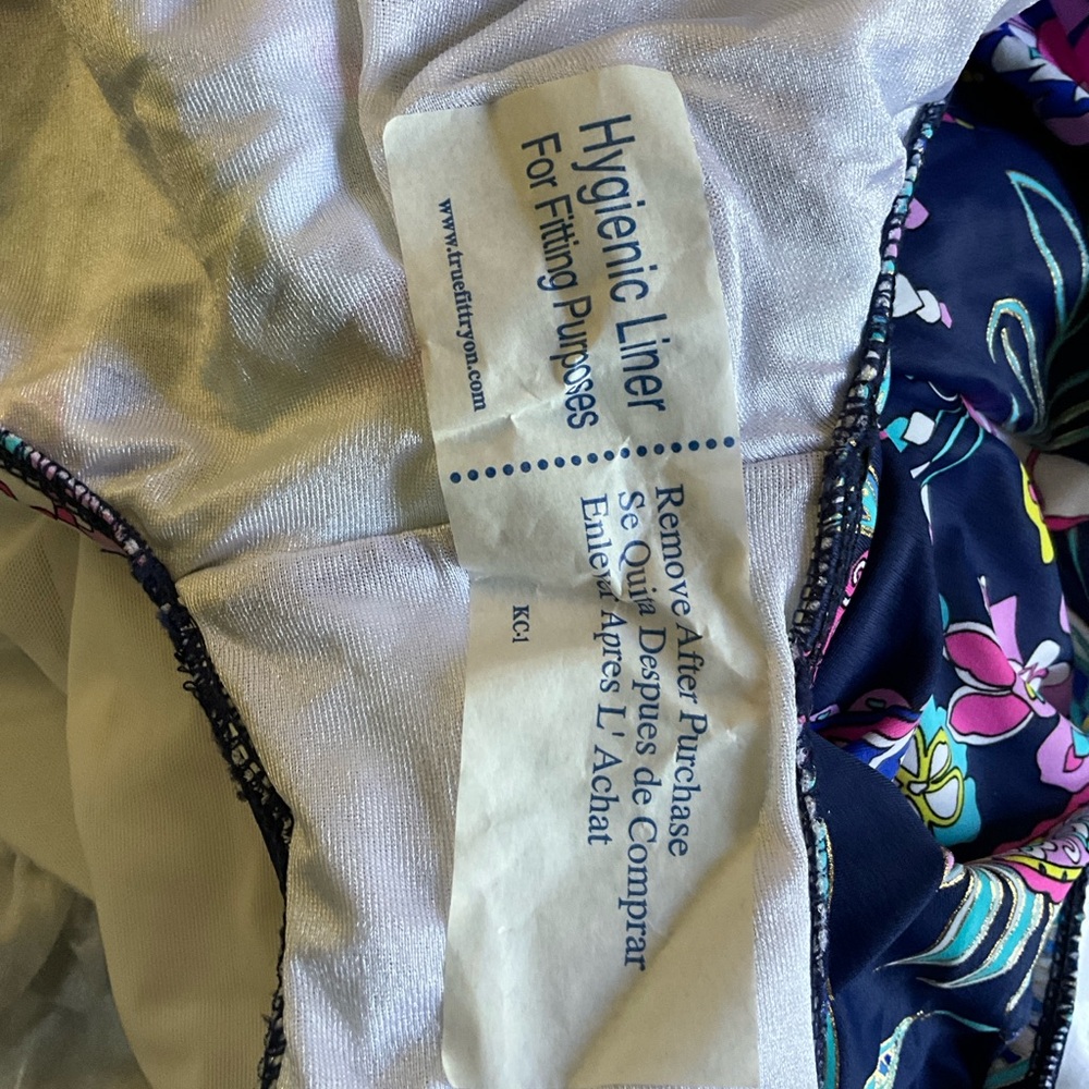 ✨Maxine of Hollywood Navy//Tulum Tiki Floral Bathing Suit Size 12 - Picture 14 of 14